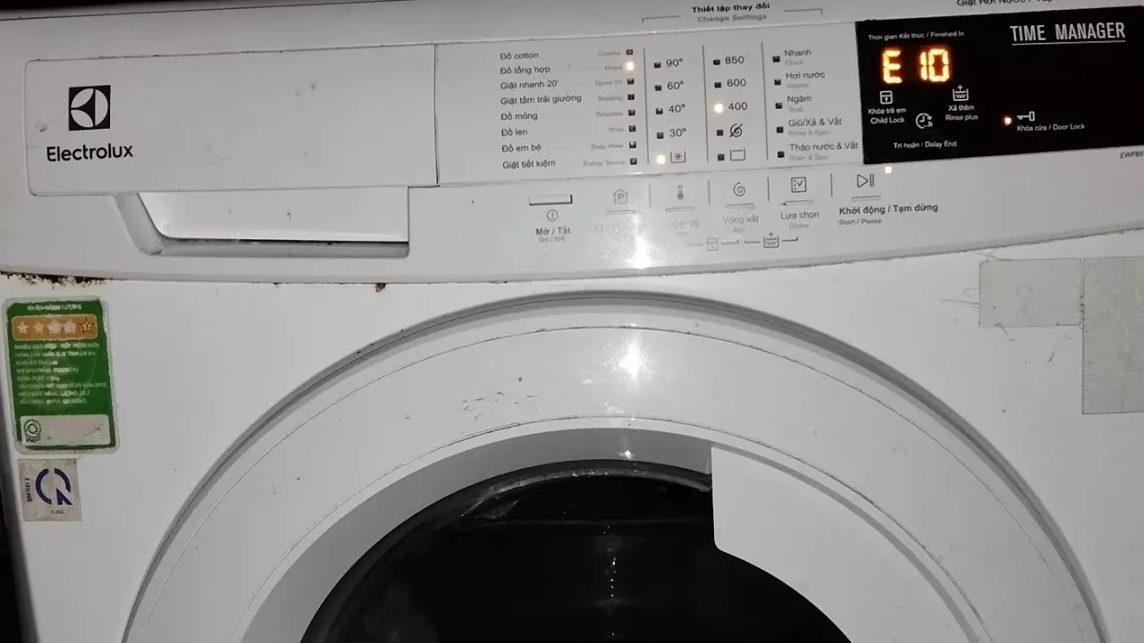 Máy giặt không xả nước